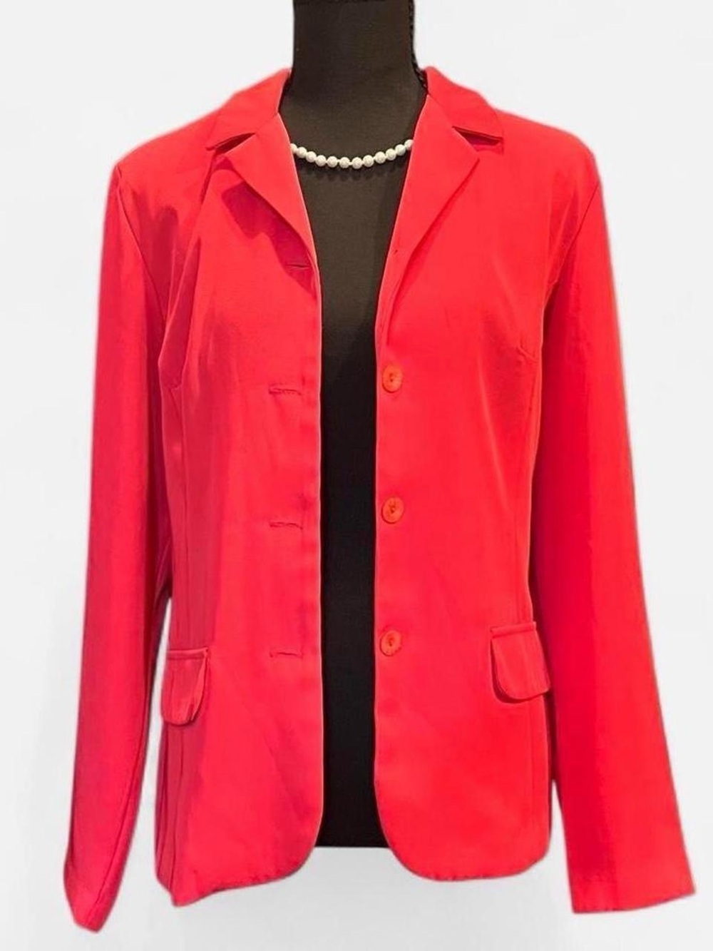 Vintage 80s/90s Studio C Bright Pink Coral Tailored Women's Blazer